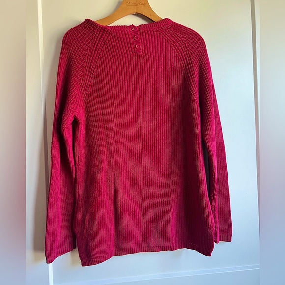 Tyler Boe raspberry sweater small with back button detail ($148) - Picture 4 of 4